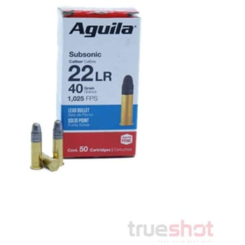 Aguila - 22 Long Rifle - 40 Grain - LSP - Subsonic 1000 rounds - $74.99 - $74.99