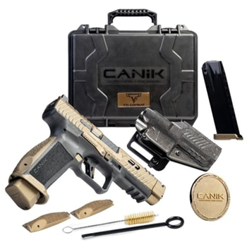 Canik TTI Combat 9mm 4.6" 18rd Pistol w/MeCanik MO3, Bronze / Black - HG7854-N - $1049.99 - $1,049.99