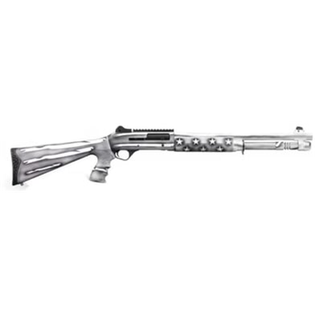 Panzer Arms M4 Tactical ARGO 12 Gauge 3" 18.5" 5+1 Semi-Auto Shotgun White US Flag - $449.99 (Free S/H on Firearms) - $449.99