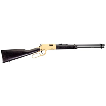 Rossi Rio Bravo 22 LR 18" 15+1 Polished Black Barrel Gold Finish Receiver Hardwood Stock - 18" Barrel, 15+1 Rounds - $319.29 (Free Shipping on Firearms)