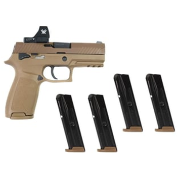 Sig Sauer P320 M18 CA Handgun w/ Vortex Defender-ST 3-MOA Micro Red Dot Range Bundle - Coyote - 24446 - $899 ($8.99 Flat Rate Shipping) - $899.00