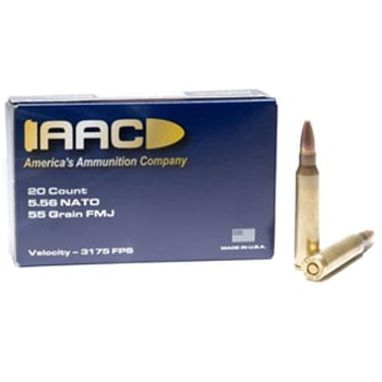 AAC 5.56 NATO Ammo 55 Grain FMJ 20rd Box - $9.99 - $9.99