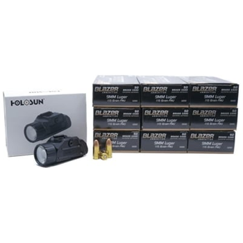 Bundle Deal: Holosun PiD Pistol Light and 500 Rounds of Blazer 9mm - $223.99 - $223.99