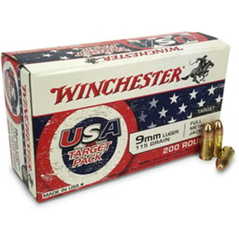 Winchester USA Target Pack 9mm 115 Gr FMJ 1000 Rnds - $274.99 (Free S/H over $149) - $274.99