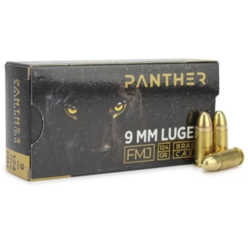 Panther Ammo 9mm 124 Gr FMJ 1000 rounds - $232.74 (Free S/H over $149) - $232.74