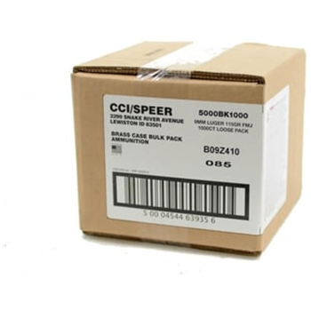CCI 9mm Bulk Ammo 115gr FMJ 1,000rds Bulk Pack - $249.99 - $249.99