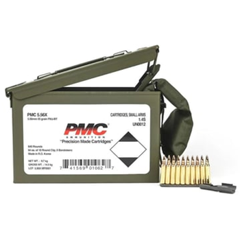 PMC X-Tac 5.56 NATO 55gr FMJBT 840rds w/ Bandoleer in M2A1 Ammo Can - 5.56X(M/B) - $429.99 - $429.99
