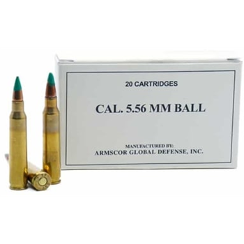 Armscor 5.56x45mm 62 Grain FMJ 500 Rnds - $274.99 - $274.99