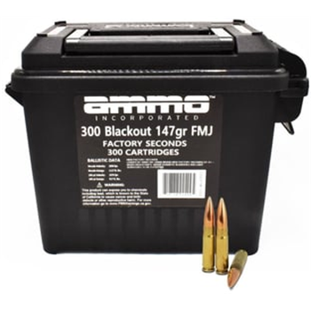 Ammo Inc .300 Blackout 147gr FMJ Ammo, 300rd Can - 300147FMJ-FS300 - $169.99 - $169.99