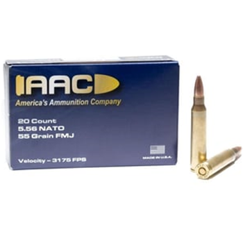 AAC 5.56 NATO Ammo 55 Grain FMJ 20rd Box - $9.99 - $9.99