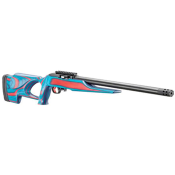 RUGER 10/22 USA Shooting 2024 22LR 18" 10rd Semi-Auto Rifle w/ Heavy Barrel Blue &amp; Red Laminate - $587.59 (Free S/H on Firearms)