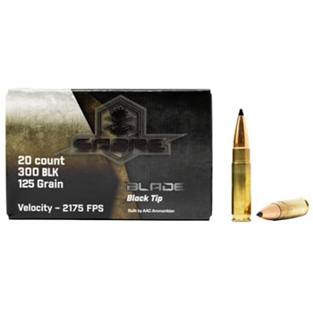 AAC "Sabre Blade Black Tip" 300 Blackout 125 Grain 20rd Box Ammunition - $12.99 - $12.99