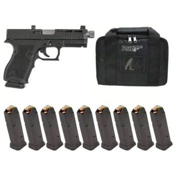 PSA Dagger Compact SW4 RMR Pistol With Stainless Threaded Barrel &amp; Co-Witness Sights, Black With 10-15rd Mags and PSA Pistol Case - $359.99 - $359.99
