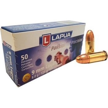 Lapua Ammunition 9mm Luger Combat 123 grain FMJ 50 Rounds - $31.99 - $31.99