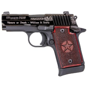 Sig Sauer P938 Texas Engraved Silver 9mm 3" Barrel 7-Rounds - $699.99 ($9.99 S/H on Firearms / $12.99 Flat Rate S/H on ammo) - $699.99