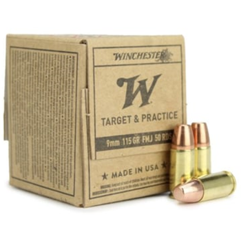 Winchester Target &amp; Practice Service Grade 9mm 115 Grain FMJ Range Bundle (Limit 1) - $66.97 after code "5Aug24" (Free S/H over $149) - $66.97