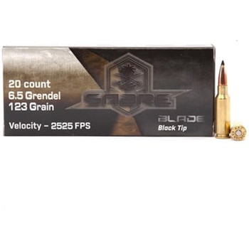 AAC "Sabre Blade Black Tip" 6.5 Grendel Ammo 123 Grain 20rd Box - $14.99 - $14.99