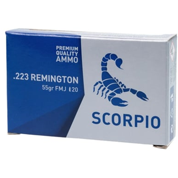 STV Technology Scorpio Brass .223 Rem 55 Grain 20-Rounds FMJ - $7.99 ($9.99 S/H on Firearms / $12.99 Flat Rate S/H on ammo) - $7.99