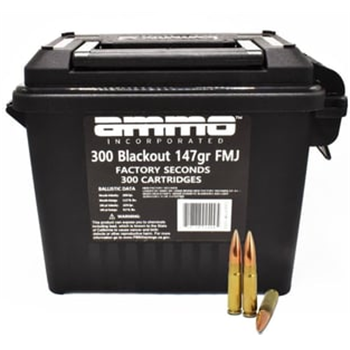 Ammo Inc .300 Blackout 147gr FMJ Ammo, 300rd Can - 300147FMJ-FS300 - $169.99 - $169.99