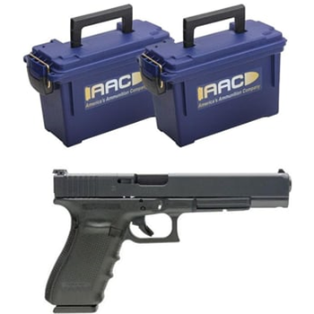 Glock 41 Gen4 MOS 10 Round Pistol &amp; 500rds Of AAC .45 ACP 230gr FMJ In Blue Ammo Can - $669.99 - $669.99
