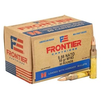 Hornady FR2005 Frontier 5.56mm NATO M193 55 Grain Full Metal Jacket Rifle Ammo - 1000 Round Case - FR2005 - $469.95 (Free S/H over $175) - $469.95