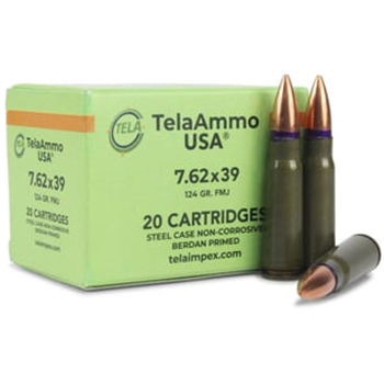 TelaAmmo 7.62x39mm 124 Grain FMJ - Range Bundle (Limit 1) - $112.85 after code: 5offpow (Free S/H over $149) - $112.85