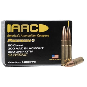 AAC 300 Blackout Ammo 220 Grain OTM 20rd Box - $15.99 - $15.99