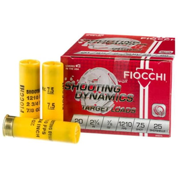 Fiocchi 20SD75 Shooting Dynamics Target 20 Gauge 2.75" 7/8 oz 7.5 Shot Shotgun Ammo - 250 round case - 20SD75 - $94.99 ($9.99 Flat Rate Shipping) - $94.99