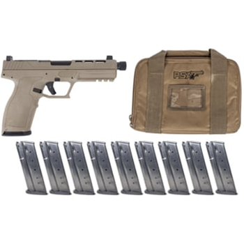 PSA 5.7 Rock Complete RK1 Optics Ready Pistol With Threaded Barrel, Flat Dark Earth With 10 Magazines &amp; PSA Pistol Case - $589.99 - $589.99