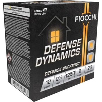 Fiocchi Defense Dynamics Defense Buckshot 12GA 2.75" 25rds 9 Pellet -12EX9P - $11.99 - $11.99