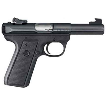 
		  	    
		  		  Description:  Coupon "10PROMO" for 10% off everything and free shipping - Semi-auto. .22LR. 10-shot. Familiar 1911 feel. Manual safety. Black synthetic grip. Contoured ejection port. Tapered bolt ears. Internal lock. Magazine disconnect. Loaded chamber indicator. Approved: MA &amp; CA. Includes: case, lock &amp; 2 magazines. NOTE: adjustable sight models-drilled &amp; tapped and include Weaver-type scope base adapter.
Ruger , 10109 Specifications:
CAPACITY 10
PRODUCT MODEL 22/45 MARK III
BARREL LENGTH 4" Bull
OLD # 10109

		  	
