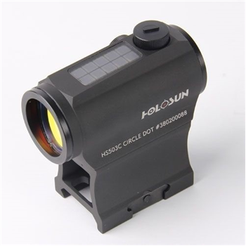 
		  	    
		  		  Description: Don't forget to waive Free return in cart and get an even lower price - Coupon "SAVE15" for 15% off (maximum discount $20) on next 3 orders - Holosun Paralow HS503C Circle Dot Sight, Black, 133x54x72mm is a small, compact red dot sight with the option of dot only or dot with circle reticle pattern. Employing LED technology, the life time for one CR2032 battery can be up to 5 years. The sight may be installed on various firearms such as shotguns, pistols, rifles, air rifles and crossbows . Features parallax free with unlimited eye relief. Minimize vision obstruction with push button controls and streamlined houseing design. Operates on both solar and battery power supplies. You can easily switch between circle dot and red dot reticles. AR riser included whic