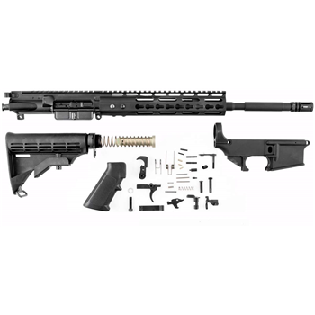 
		  	    
		  		  Description:   New from Brownells, a receiver set that features the Brownell's complete AR-15 upper receiver, an anodized 80% lower receiver, a mil-spec collapsible buttstock assembly, and a lower parts kit to finish out the project.
This Brownellsâ€™ exclusive Complete AR Upper Receiver is Made in the USA.  Chambered in 5.56x45mm NATO and featuring a 16â€ barrel with a 1:8 twist.  The standard A3 13-slot aluminum flat top receiver comes with a 10â€ handguard utilizing the KeyMod rail system.  A low profile gas block, bolt carrier group,  charging handle, forward assist, ejection port cover and phosphate finish help to complete this outstanding package.  This complete A3 upper receiver will attach to almost any standard AR-15 lower receiver.
Anderson Manufacturing 80%