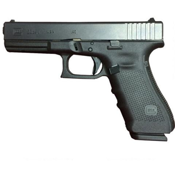 
		  	    
		  		  Description:   GLOCK 22 Gen4 .40 S&amp;W Semi Auto Pistol, 4.48" Barrel 15 Rounds, Black - Considered one of the best service pistols on the planet the GLOCK design turned the semi-auto pistol market upside down when it was introduced in 1982. Gaston Glock's masterpiece would go on to gain worldwide acceptance with shooters in both professional and civilian circles, the GLOCK 22 Gen 3 has become one of the most popular duty sidearms ever produced. The latest GLOCK 22, the Gen4, is chambered in .40 S&amp;W features a modular backstrap system that allows a shooter to tailor the rough textured grip of the pistol to their hand size for optimal ergonomics. Making the pistol even more user-friendly, GLOCK has introduced a reversible magazine catch on the Gen4 pistols, now rig