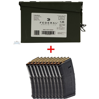   Federal 5.56NATO 55gr FMJ 420Rd Ammo Can w/10x PMAG 30 5.56x45 Mags - $199.99 shipped