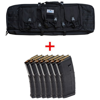   PSA 36â€ Single Gun Case, Black &amp; Seven (7) Magpul Pmag 30, 5.56x45 Magazines - $99.99 shipped