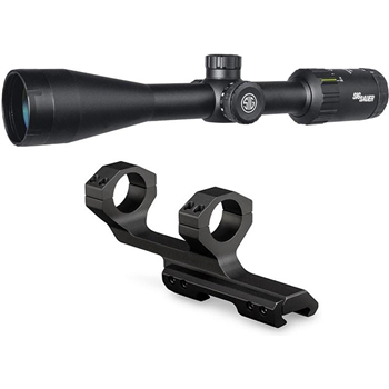   Sig Sauer Whiskey 3 3-9x40mm Quadplex Reticle Riflescope and and 2" Offset Cantilever Ring Mount - $169.99 - $169.99