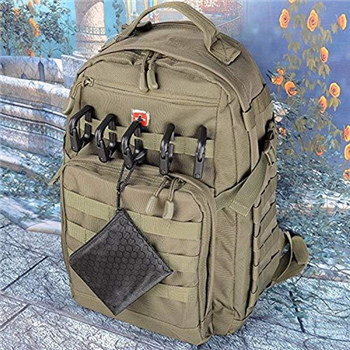   10 Pack Multipurpose D-Ring Grimlock Locking for Molle Webbing with Zippered Pouch - $9.99 (Free S/H over $25) - $9.99