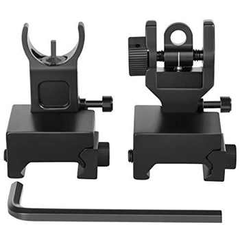   Gogoku Flip Up Iron Sight Front Rear Compatible for Picatinny and Weaver Rail - $14.39 (Free S/H over $25) - $14.39