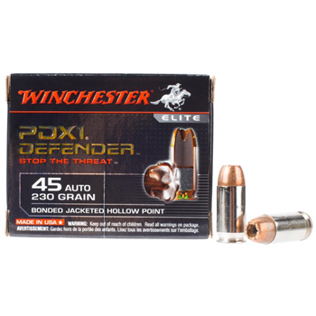   Winchester Defender 45 ACP 230gr Bonded Jacketed Hollow Point Ammo - Box of 20 - $24.99