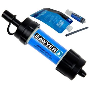   Sawyer Products SP128 Mini Water Filtration System 1-Pack (Blue), up to 100,000 gallons of water - $16.97 (Free S/H over $25) - $16.97