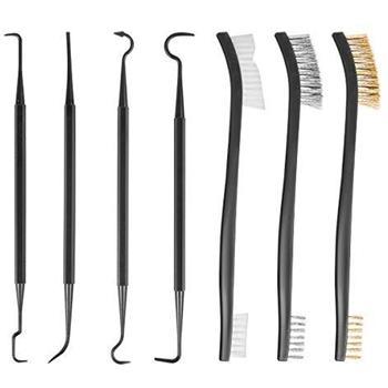   Gogoku Gun Cleaning Kit 7pcs Gun Cleaning Brush & Pick Kit-Double Ended Brass Copper Nylon Steel Brush & Ploymer Metal - $4.19 (Free S/H over $25) - $4.19