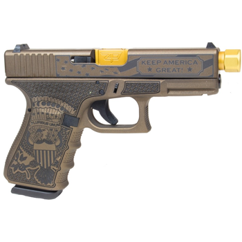  GLOCK G19 GEN4 COMPACT "TRUMP" EDITION 9MM PISTOL, THREADED BARREL - G19050203T - $899 - $899.00