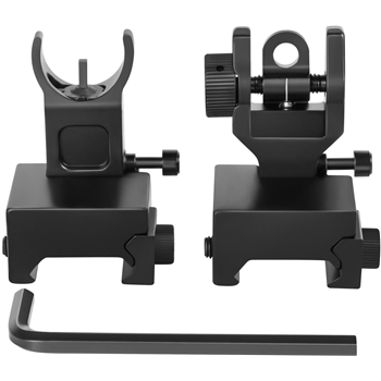   Gogoku Flip Up Iron Sights Front/Rear Compatible for Picatinny and Weaver Rail - $14.39 (Free S/H over $25) - $14.39