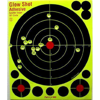   50 Pack 10" Adhesive Reactive Splatter Targets Glowshot w/500 coverup patches - $19.99 (Free S/H over $25) - $19.99