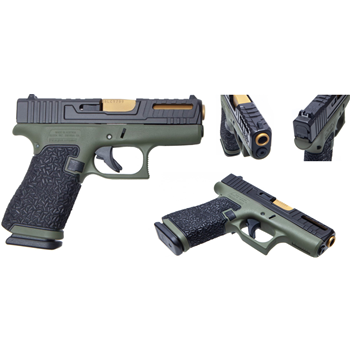   Danger Close Armament Glock 43X 9MM Signature Pistol - Foliage Green/TiN - $1199.99 - $1,199.99