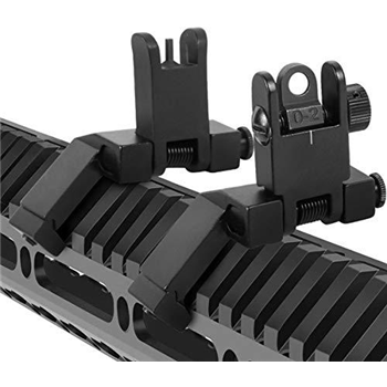   Gogoku Flip Up Iron Sights Front/Rear Compatible for Picatinny and Weaver Rail - $16.09 (Free S/H over $25) - $16.09