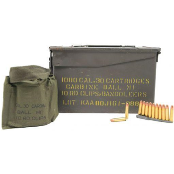   Korean Surplus .30 M1 Carbine 110GR FMJ 1080RD M2A1 Can - $389.99