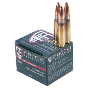   Fiocchi Rifle Shooting Dynamics 7.62x39 124gr FMJ 20rd Box - $12.99