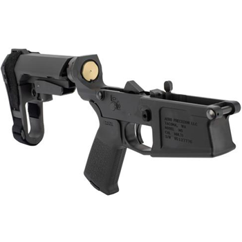   Aero Precision M5 Pistol Complete Lower Receiver MOE Grip & SBA3 Brace Black - $403.74
